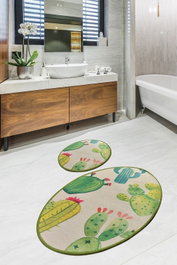 Mijölnir Kaktüs Djt Juego de alfombras de baño Multicolor